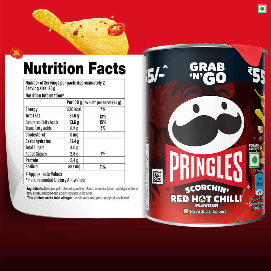 Pringles Scorchin Red Hot Chilli | Spicy & Crispy