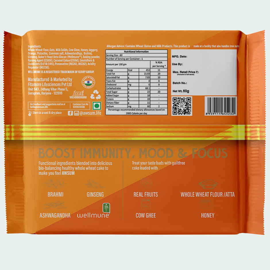 Awsum Better Bakes Orange Pistachio Cake Combo