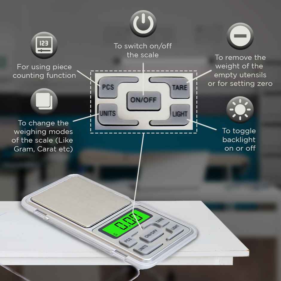 ATOM A 100 Digital Pocket Scale with Capacity 200 g | Jewellery, Precious Gems Stone & Salts