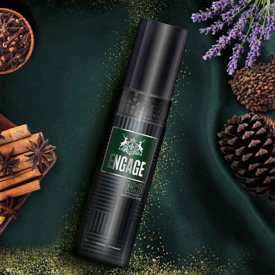 Engage M3 Perfume Spray for Men, Fresh & Minty Fragrance, Skin Friendly