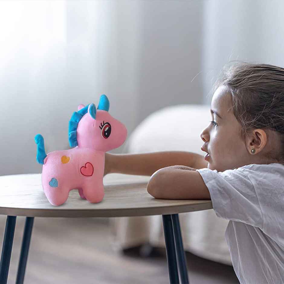 Webby Standing Unicorn Teddy Bear Plush Soft Toy | Unisex | 25 cm | Pink