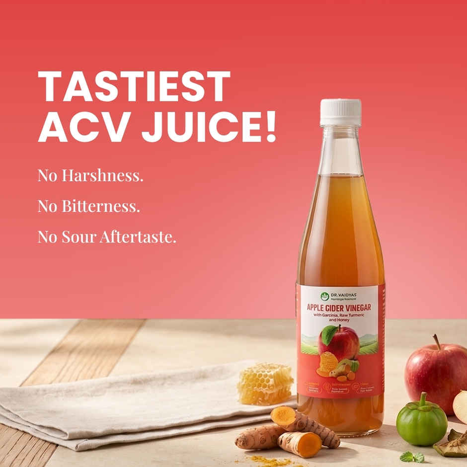 Dr. Vaidya's Apple Cider Vinegar for Weight Loss | Helps Craving Control | No Added Sugar | Vegan
