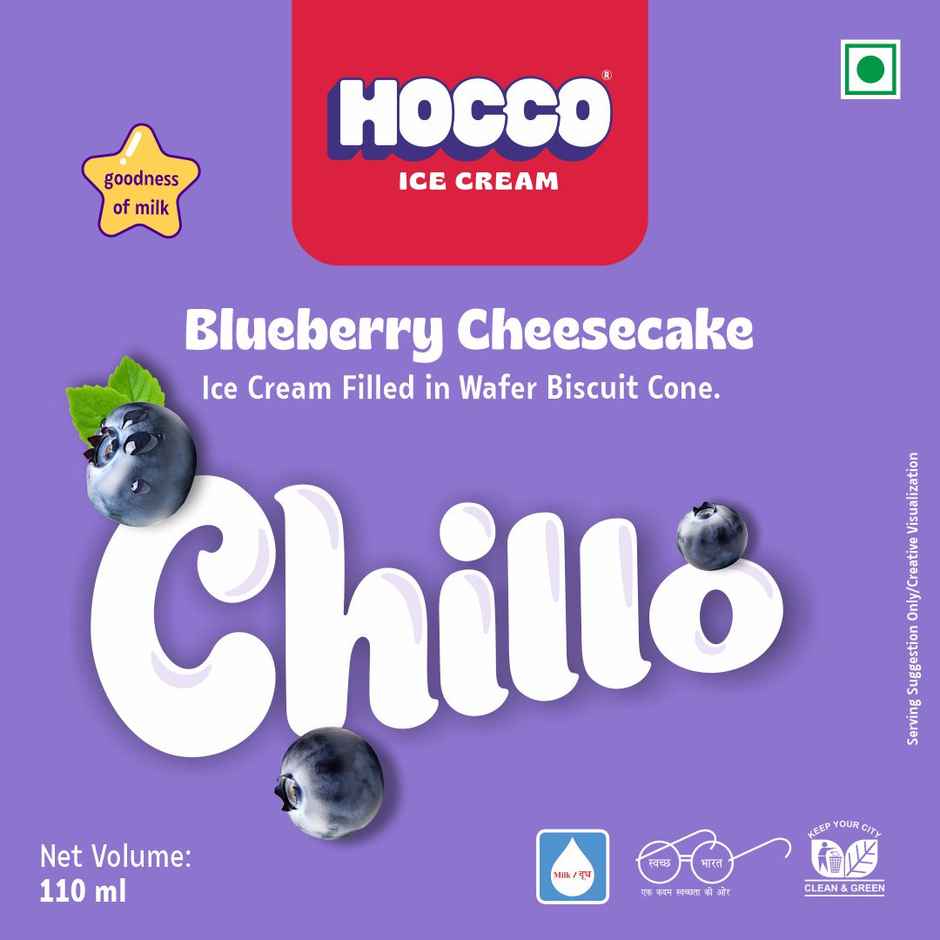 Hocco Blueberry Ice Cream Cone Combo     