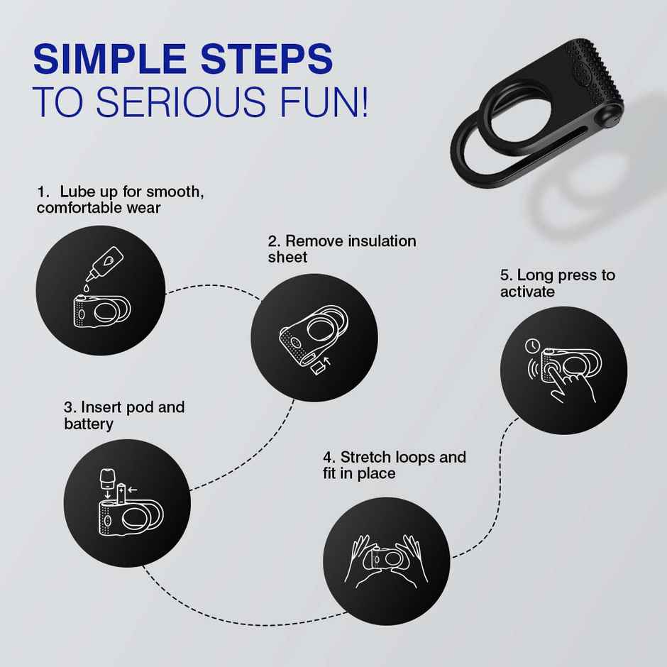 Skore Thrills Dual Strap Vibrating Ring | Compact & Convenient