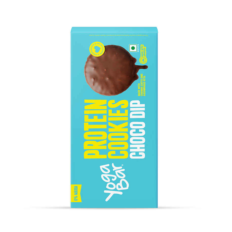 Yogabar Protein Biscuit Chocodip | Made with Sattu, Aata and Jaggery Combo
