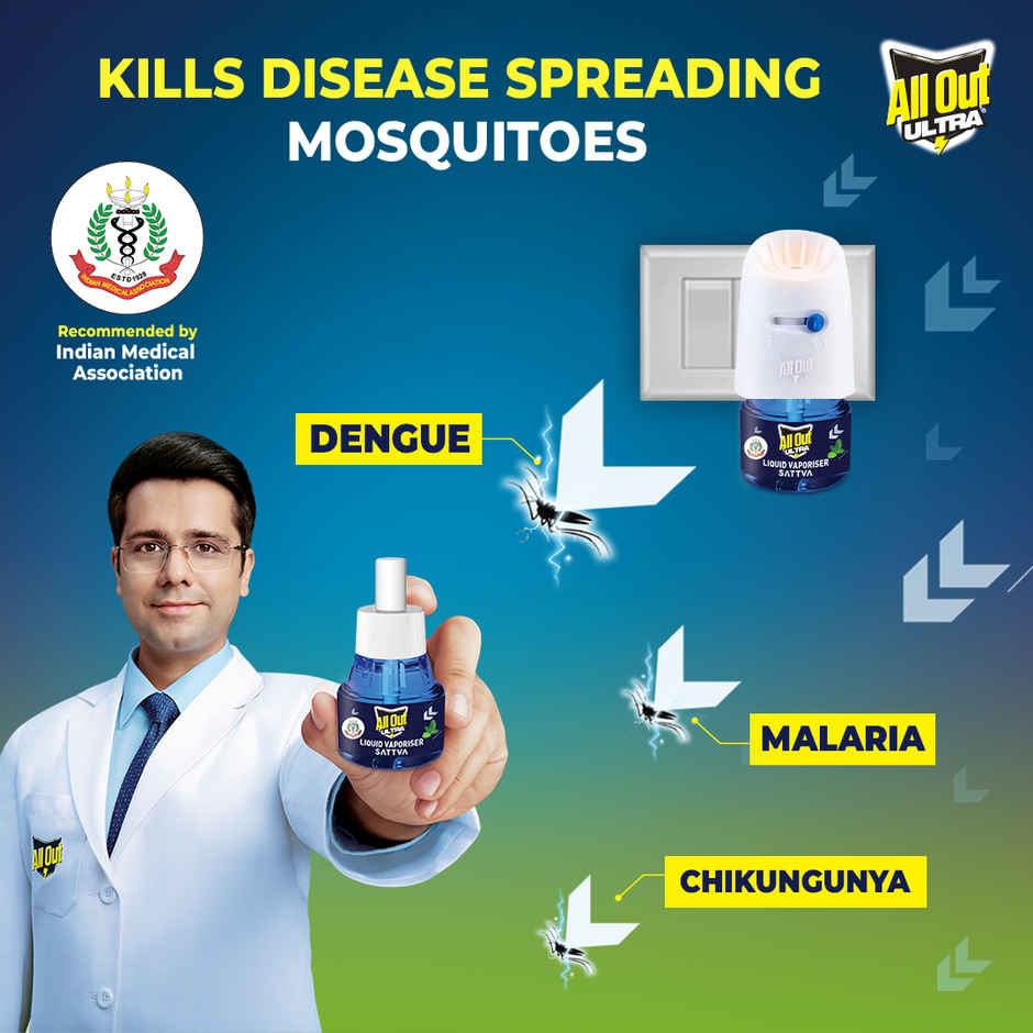 All Out Ultra Sattva Liquid Vaporiser Mosquito Repellent Refill