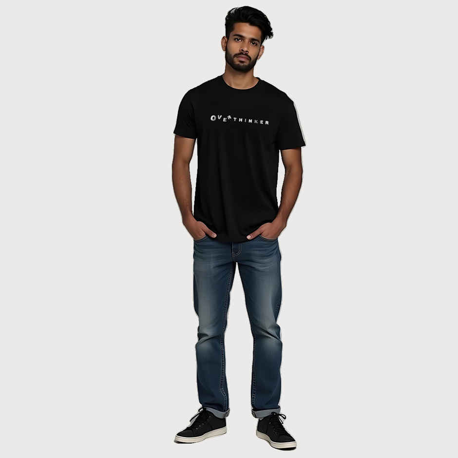 Mad Over Print Men's Overthinker T-shirt | Black - M