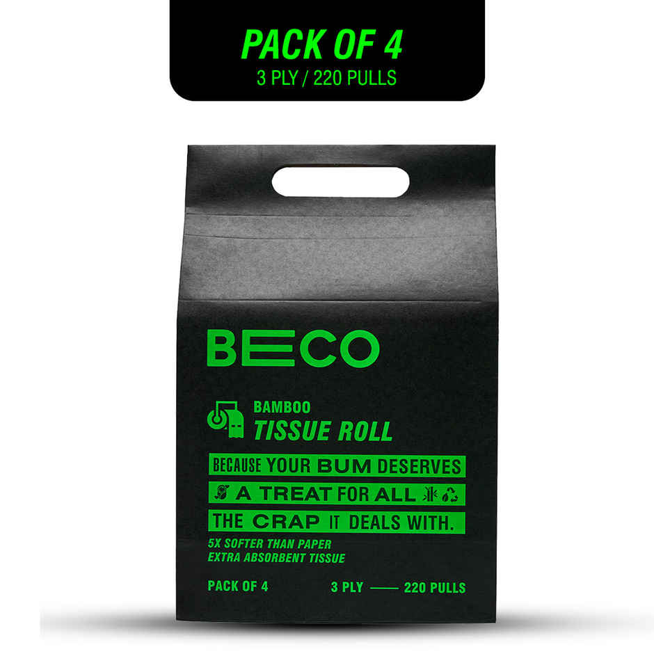 Beco Toilet Tissue Paper Roll - 3 ply - Ecofriendly