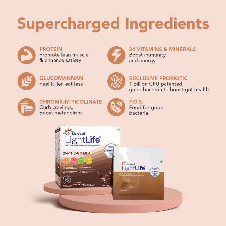 Dr. Morepen LightLife On The Go Meal High Protein Meal Replacement