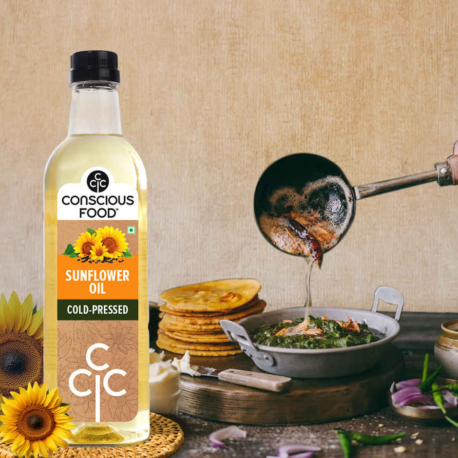 Conscious Food  Cold Pressed Sunflower Oil | Healthy Cooking Oil