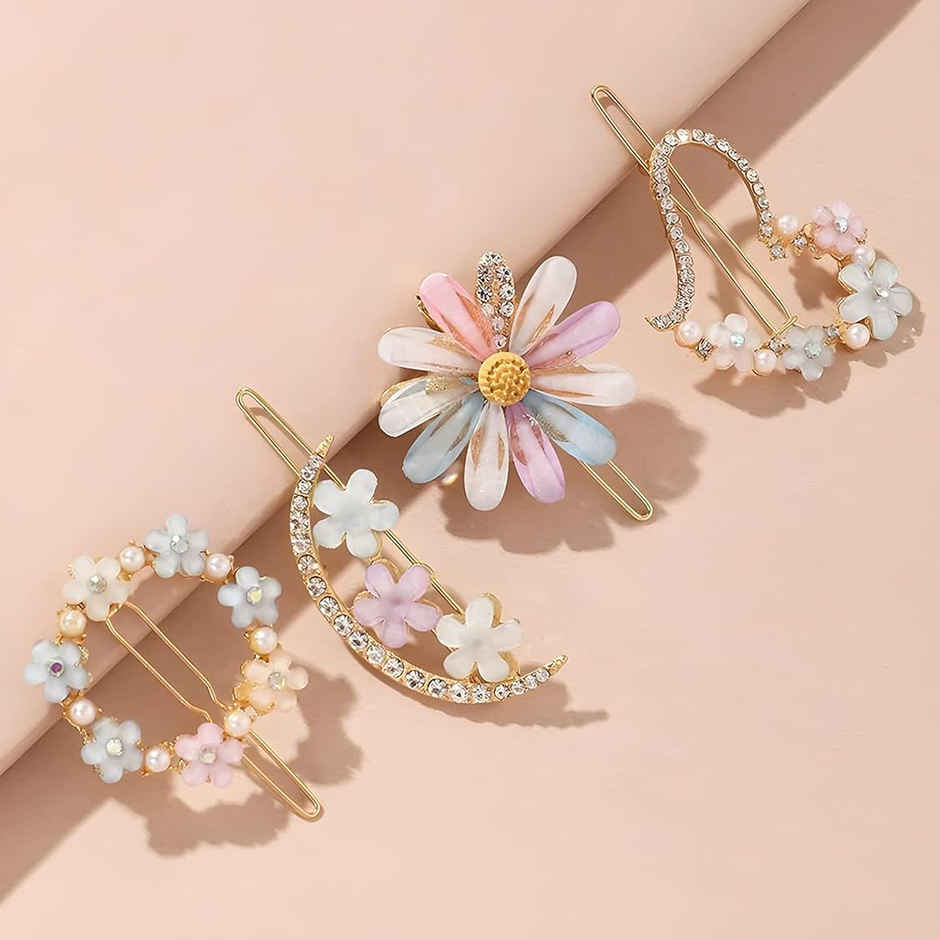 Gleva Korean Stylish Flower Hair Clips Stylish Hair Pin
