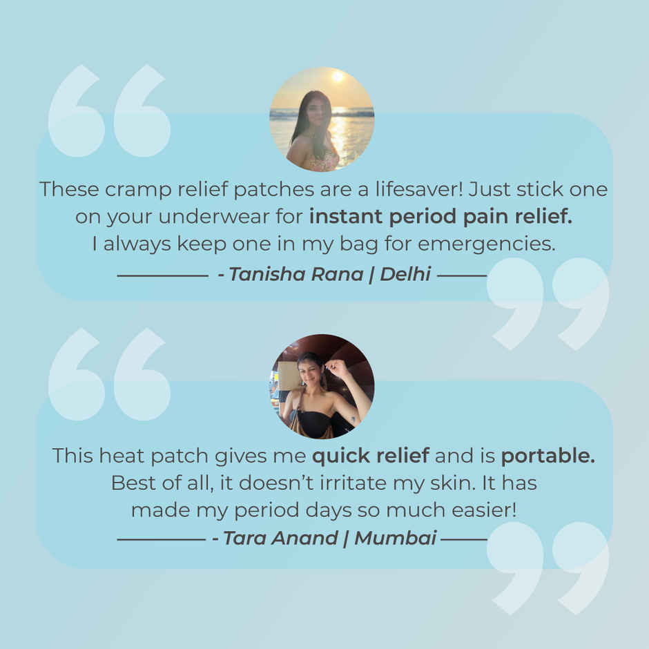 Nua Cramp Comfort Heat Patches For Period Pain Combo