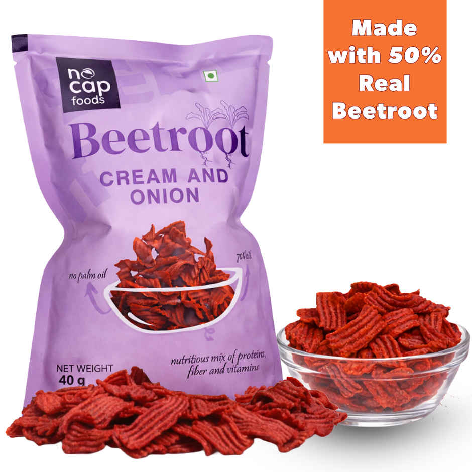 Nocap Beetroot Cream & Onion Chips