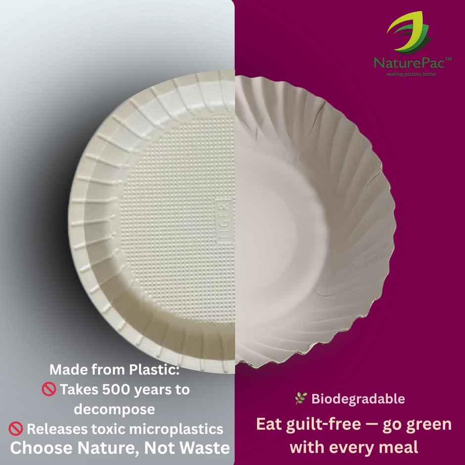 Disposable Paper Plates | 7 inch | Naturepac