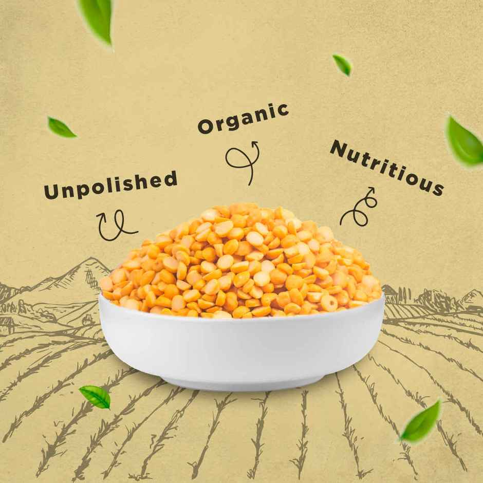 Bharat Organics Unpolished Chana Dal