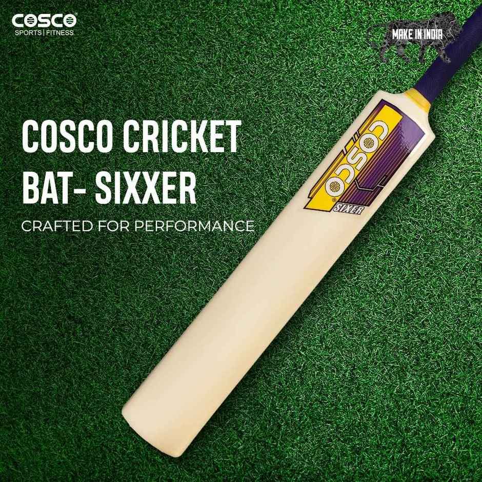 Cosco Sixxer Plastic Cricket Tennis Bat, Full Size, Made In India