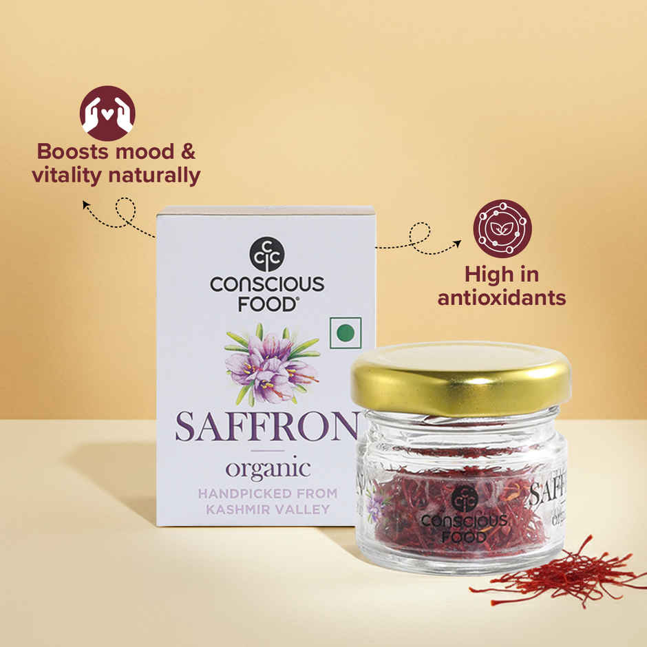Conscious Food Organic Saffron | Glass Jar