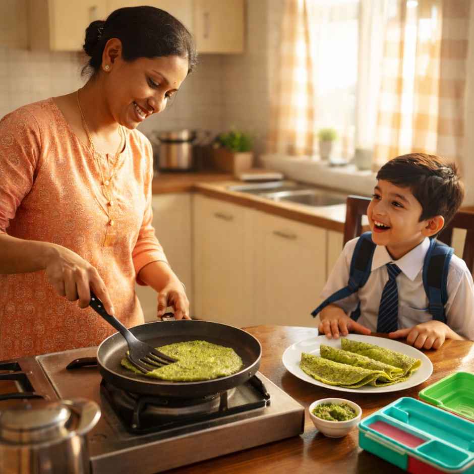 The Naturik Co Spinach Moringa High Protein Chilla Mix | Iron Rich | Weight Loss Breakfast