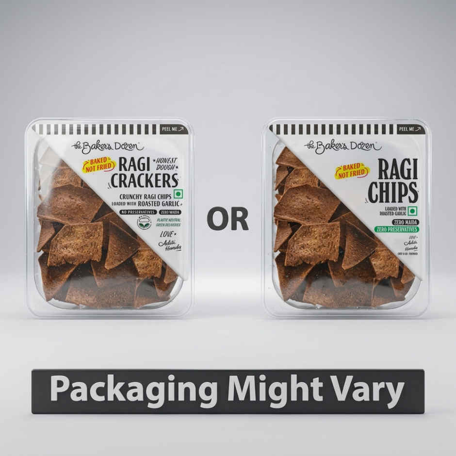 The Baker's Dozen Ragi Chips Zero Maida | High Protein | Baked | Healthy Snacks | Millet Snacks