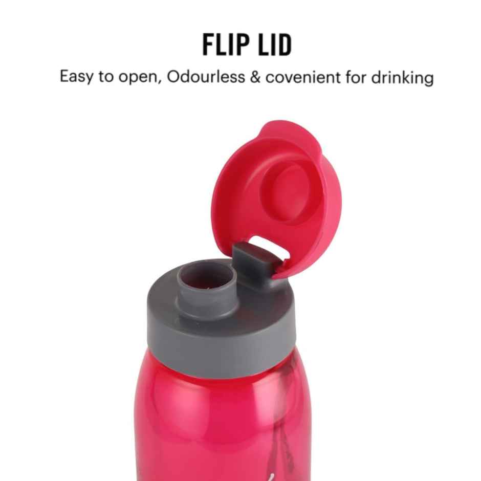 Cello Athlete Bottle With Flip Top Lid | 800 ml | Set of 4 | Colour May Vary