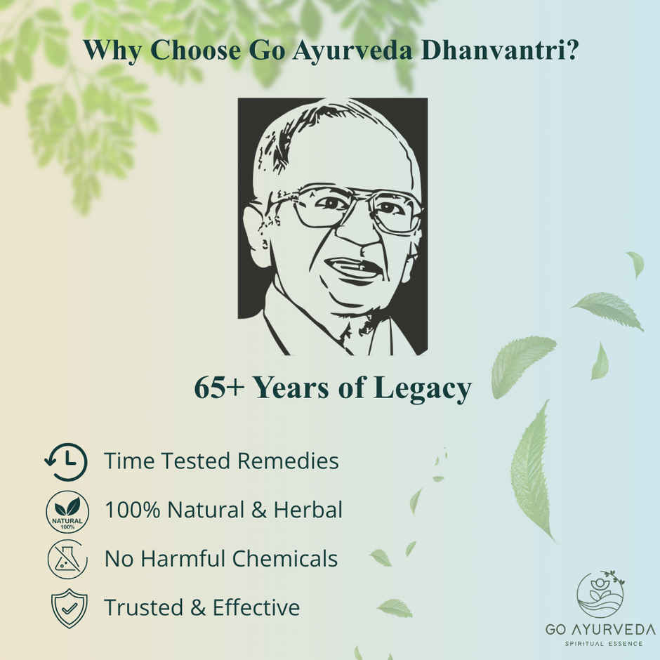 Go Ayurveda Dhanvantri Ashwagandha Capsules | Sleep & Immunity Support | No Added Sugar