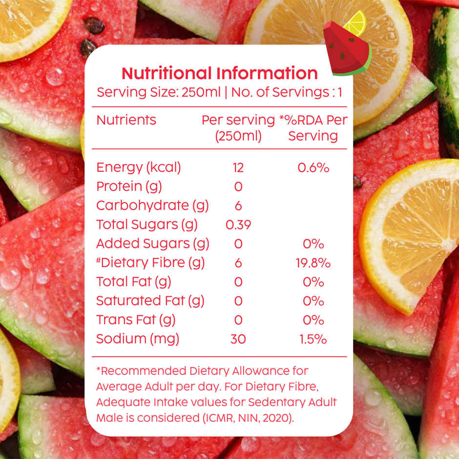 Plix Watermelon Lime Rizz Fizzy Soft Drink Can|Low Calorie & Zero Sugar|Prebiotics With 6g Fibre | Soda