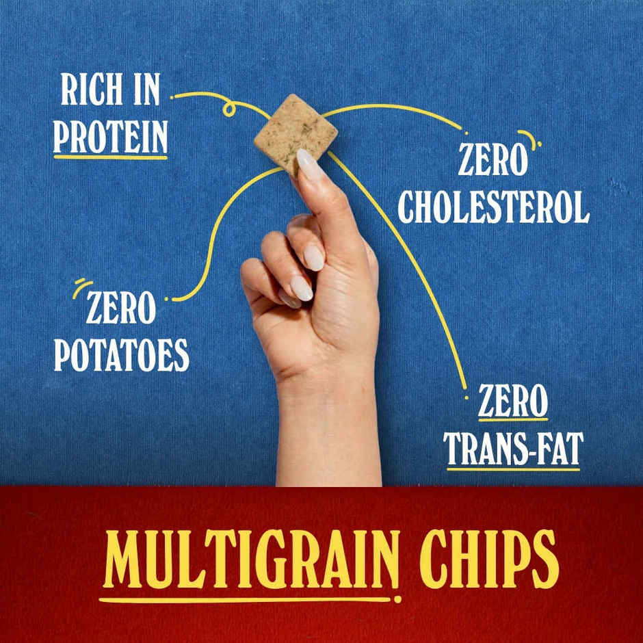 The Baker's Dozen Protein Chips Sour Cream & Onion Multigrain | 10g Protein | Baked | Healthy Snack