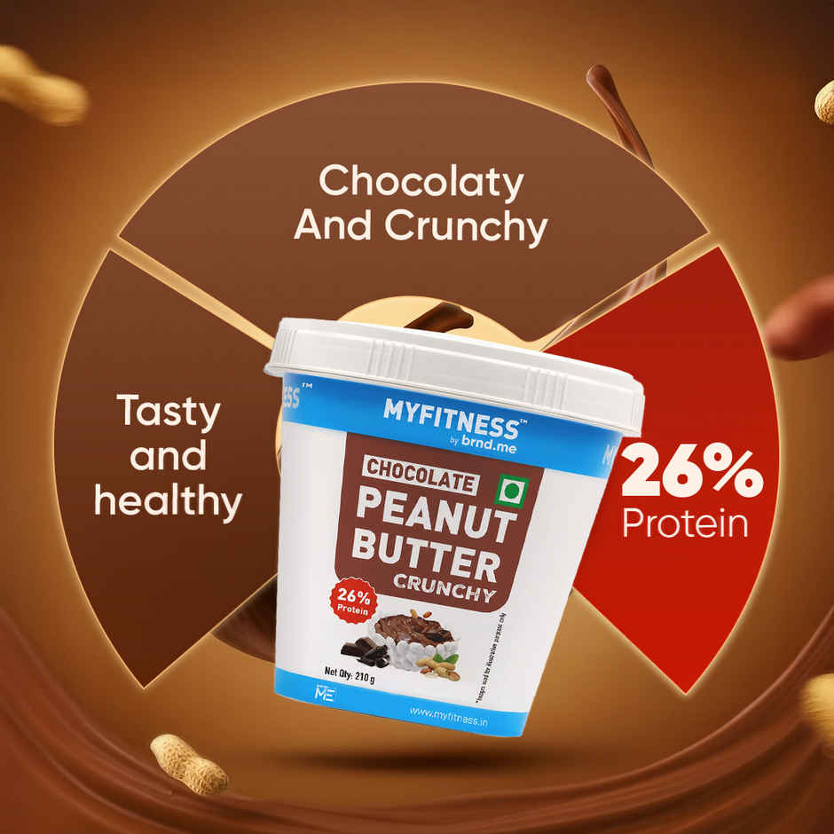 MyFitness Chocolate Peanut Butter Crunchy Spread | High Protein