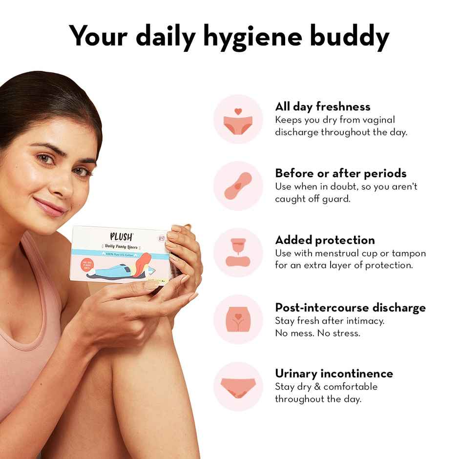 Plush Daily Panty Liners For Daily Discharge - Pack Of 40