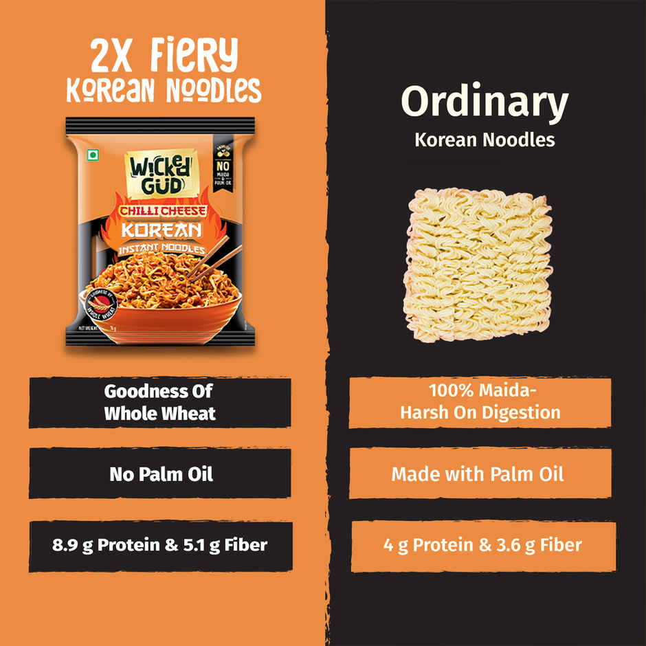 Wickedgud Chilli Cheese Instant Korean Noodles