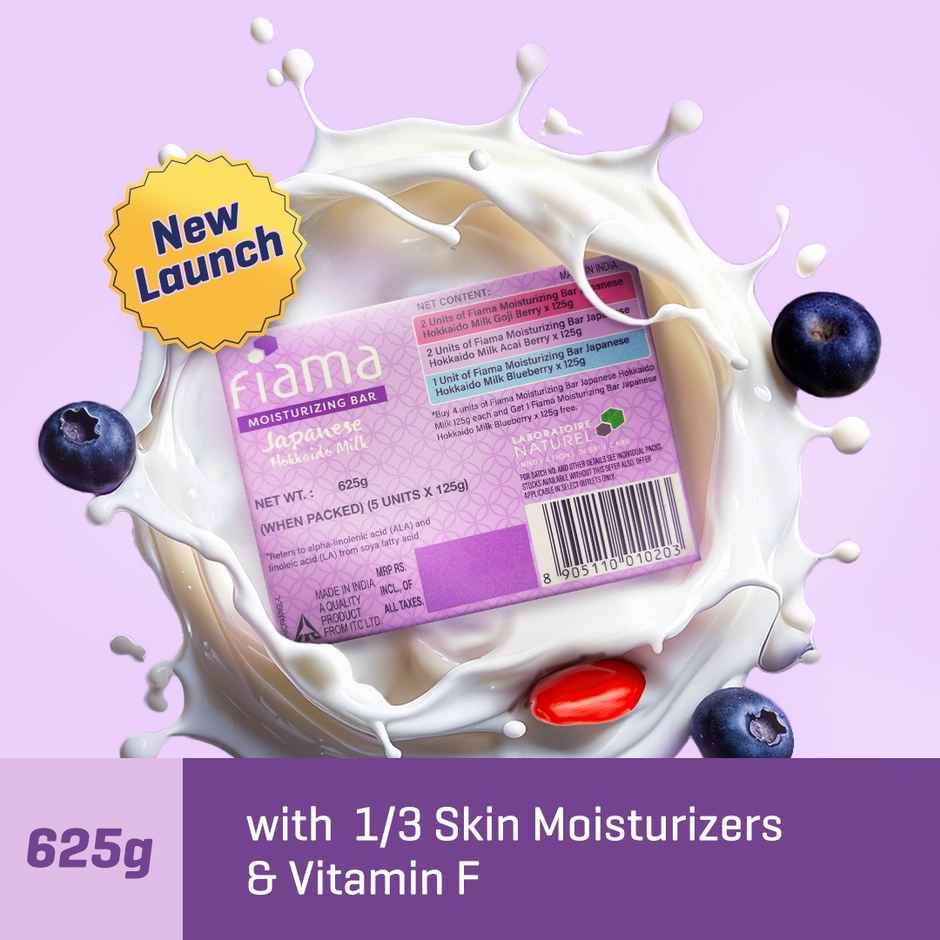 Fiama Moisturizing Soap Bars Celebration Pack Japanese Hokkaido Milk & Berries