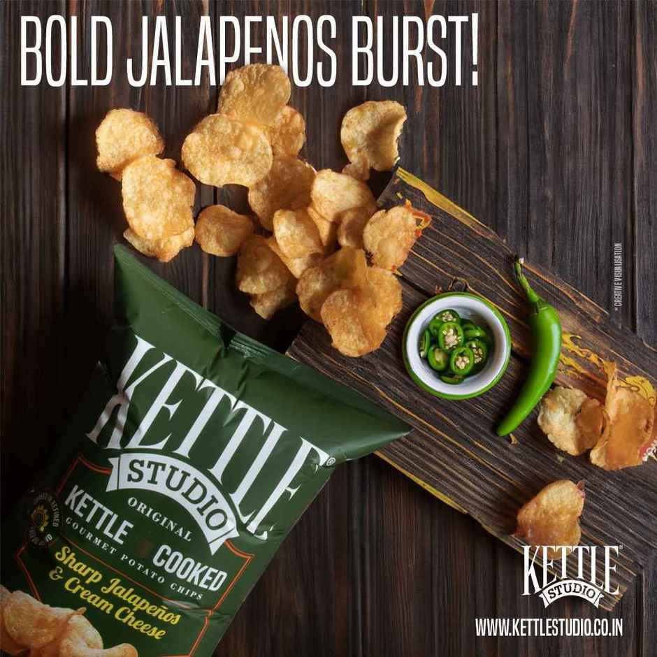 Kettle Studio Sharp Jalapenos & Cream Cheese Potato Chips