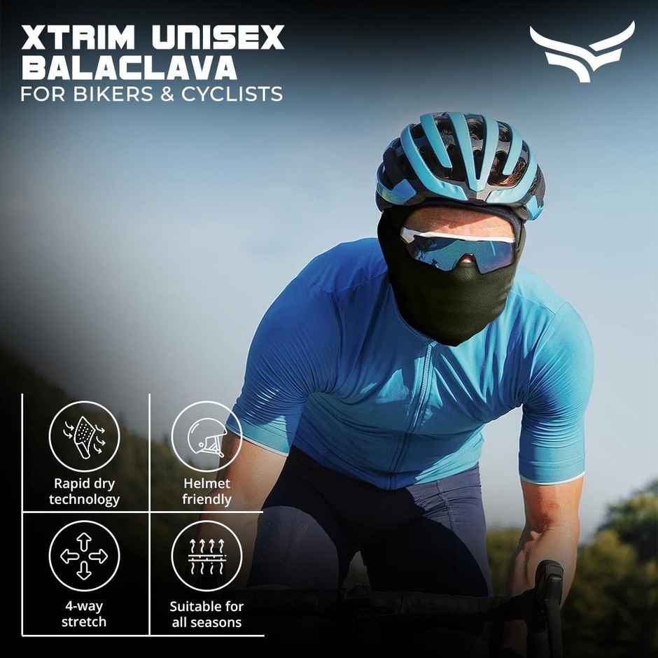 Xtrim UV-Protected Balaclava for Biking - Sweat Absorbing & Odour-Free | Khaki