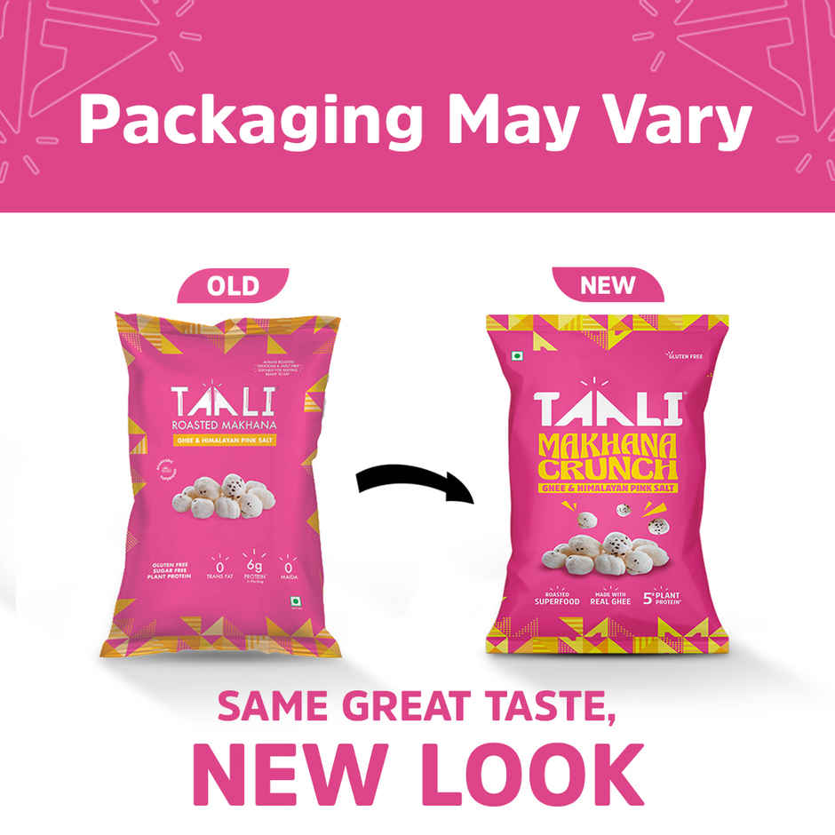Taali Roasted Makhana - Ghee & Himalayan Pink Salt, Natural, Rich in Protein