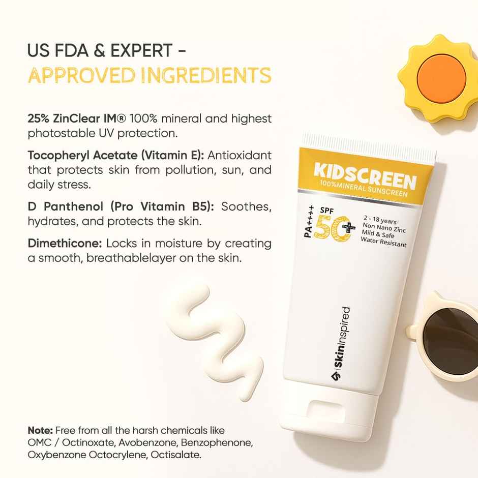 SkinInspired Kidscreen Mineral Sunscreen for Kids SPF 50+ PA++++