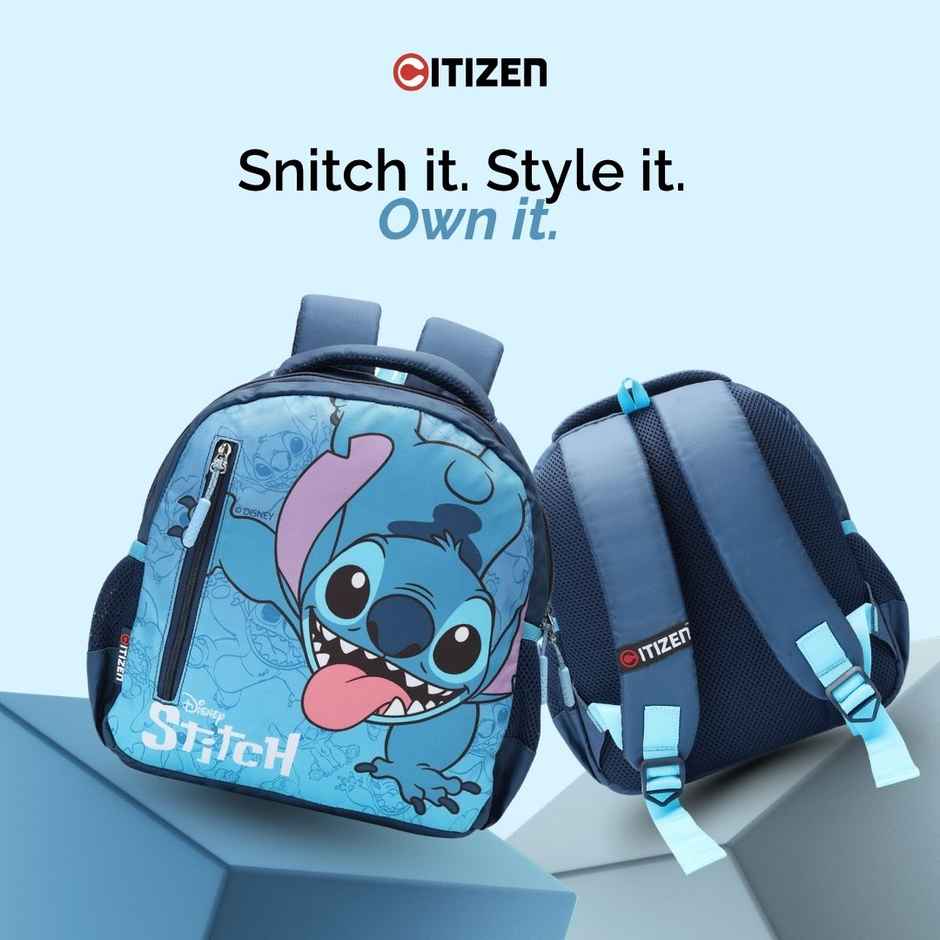 Stitch Grin Mischief Mini Bag | 12 Inch | 1.5-5 Years | Play School / Nursery / LKG / UKG