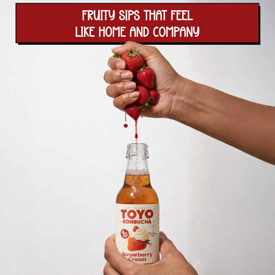 Toyo Kombucha Low Sugar Strawberry Cream