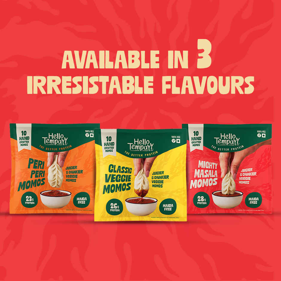 Hello Tempayy Masala High Protein Veg Momos - Maida Free