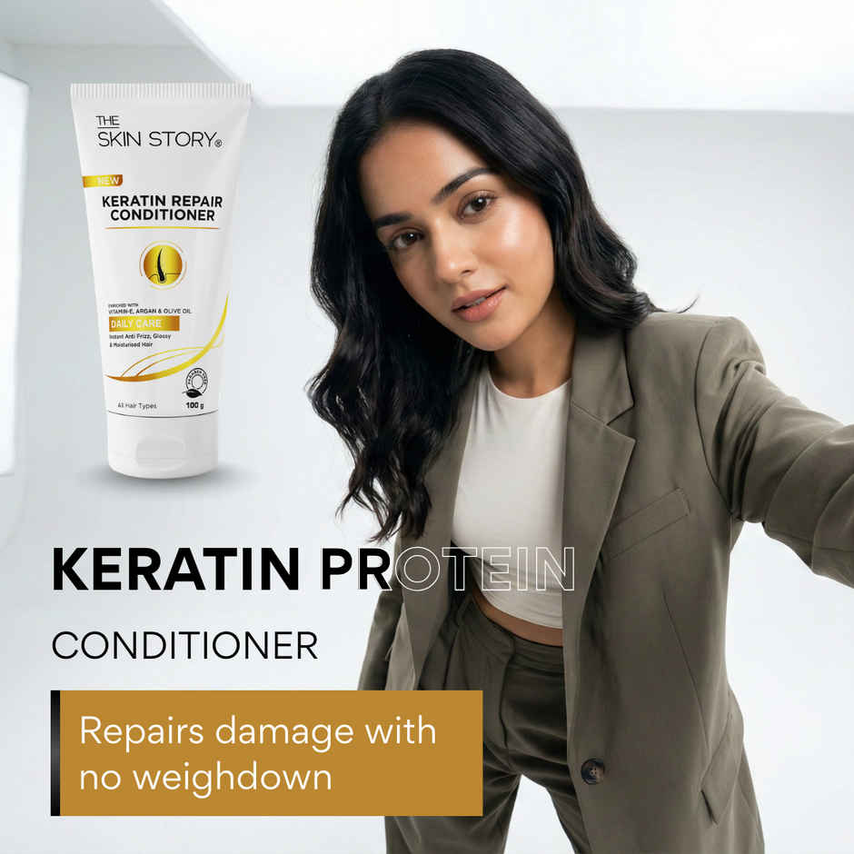 The Skin Story Keratin Hair Conditioner Anti Frizz Instant Glossy Moisturized Hair Paraben Free