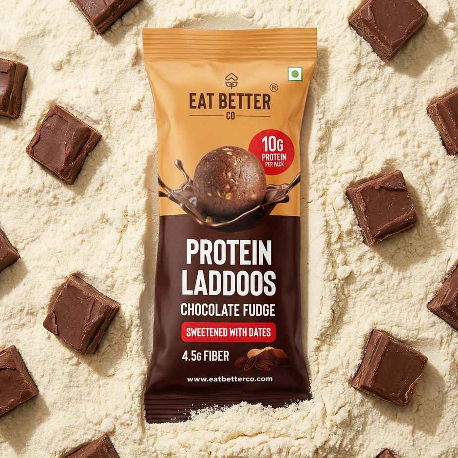 Eat Better Co Protein Laddu | Chocolate Fudge