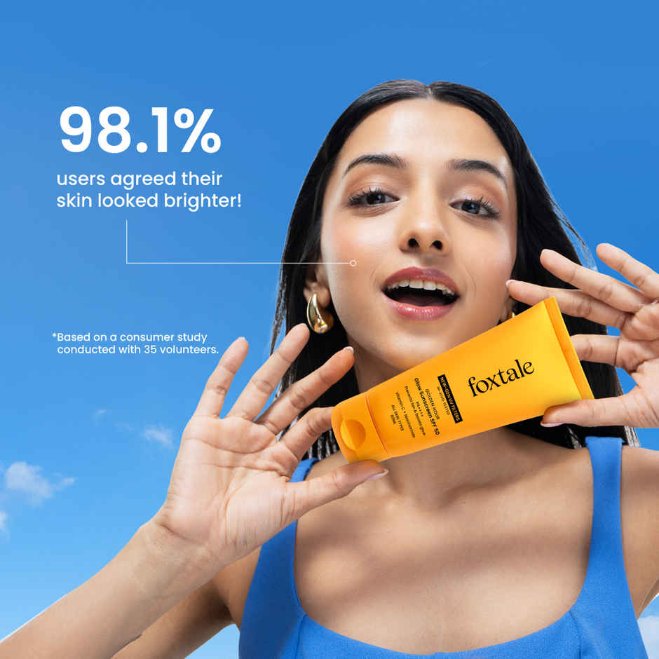 Foxtale Glow Sunscreen SPF50 PA++++ In-Vivo Tested 