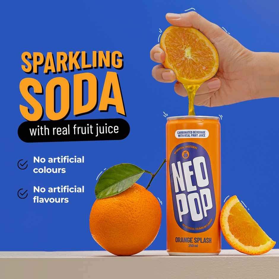 NEOPOP Orange Splash Can | Carbonated Beverage