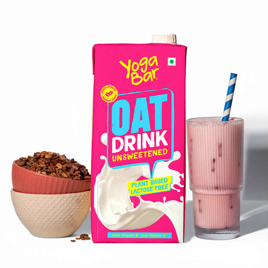 Yoga Bar Oat Milk | With Vitamins B and D | Plant Based Unsweetened | Dairy and Lactose Free Milk