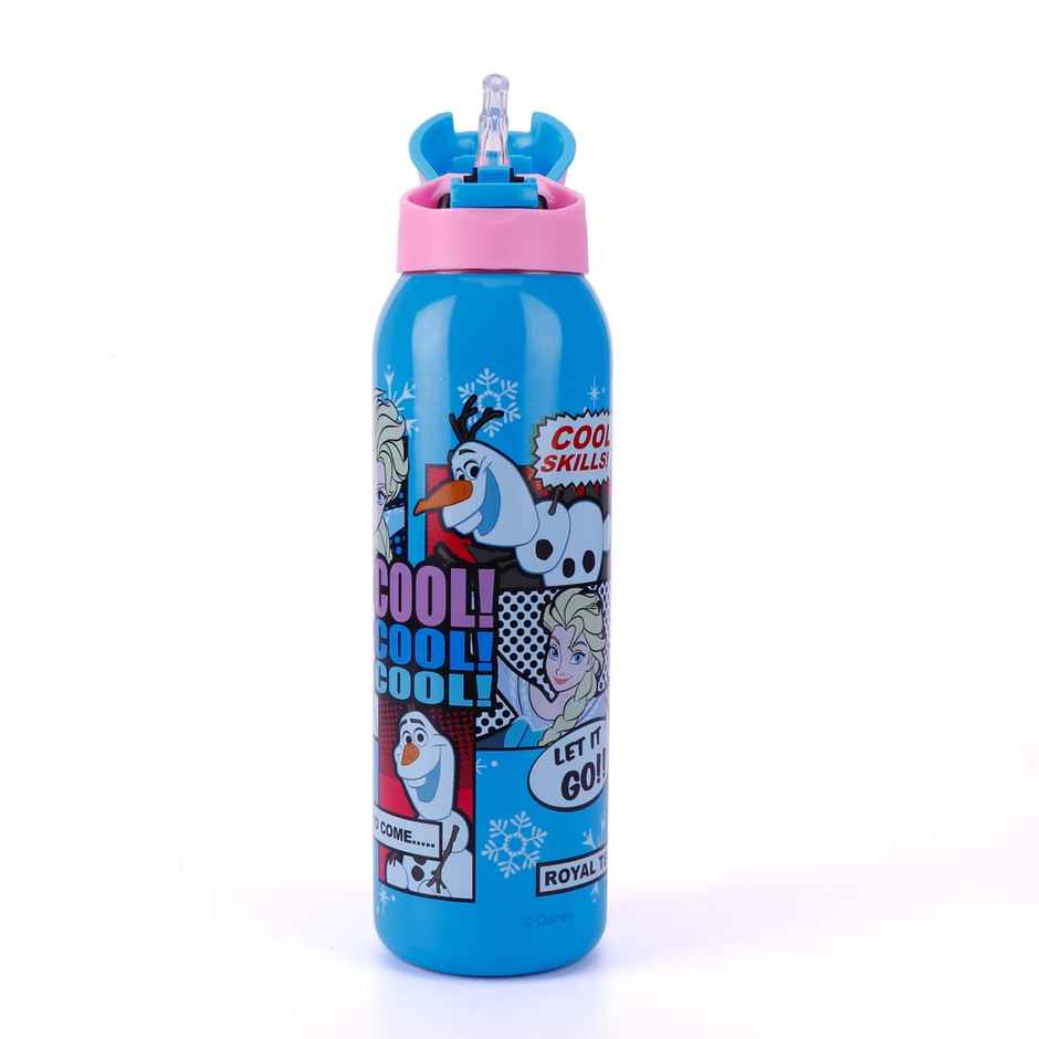 Disney Frozen Stainless Steel Sipper Bottle | Double Wall | With Straw | 600 ml