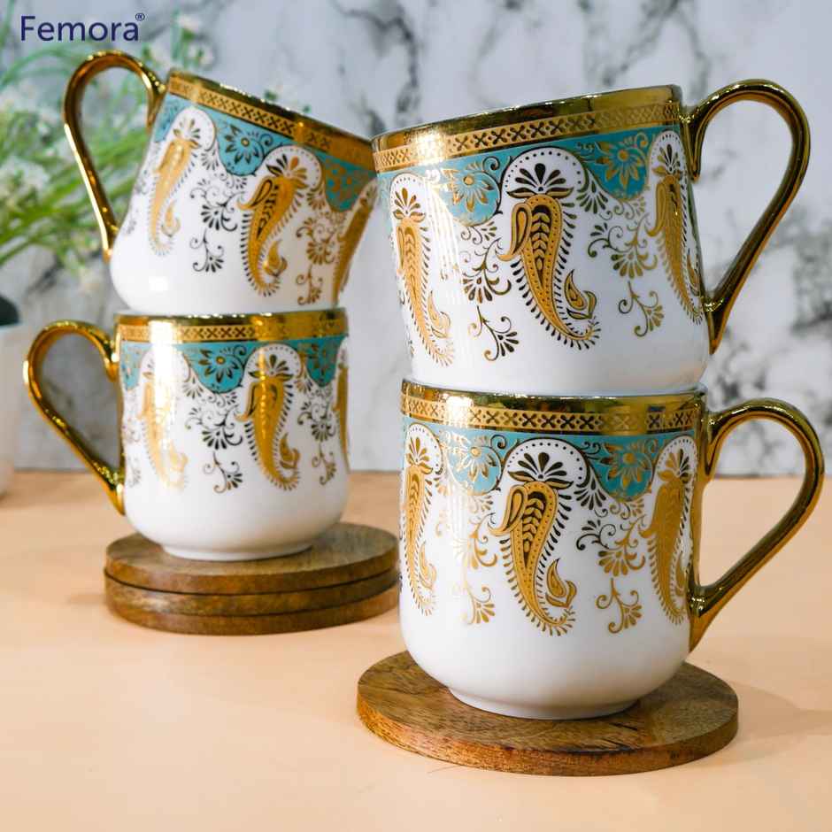 Femora Gold County Tea Cup Set 4 Pcs Desh Ki Mitti
