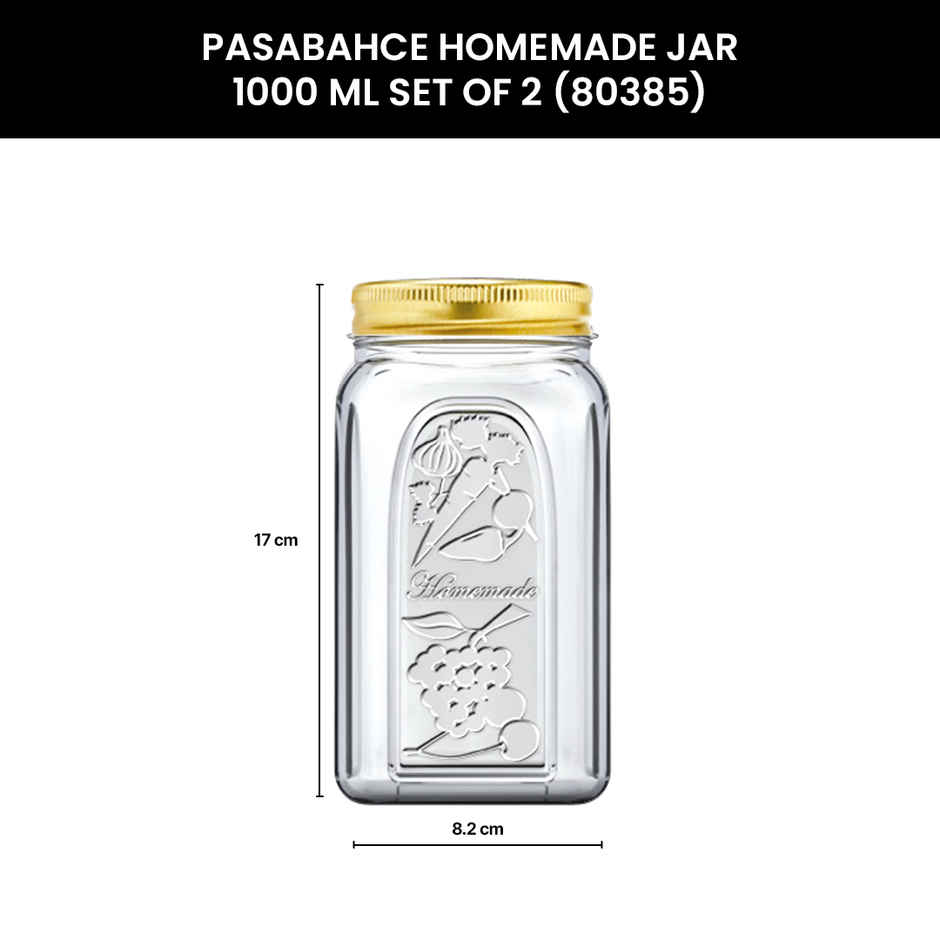 Pasabahce Homemade Jar | 1000 CC | Set of 2