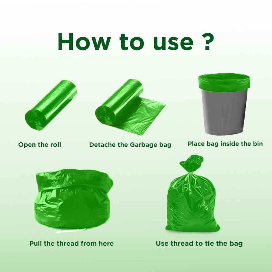Ezee Biodegradable Flat Garbage Bags - Large - 24 x 32 Inch
