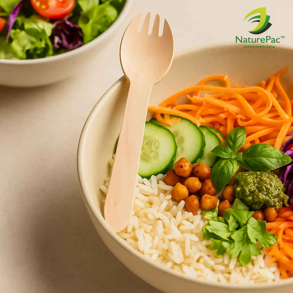 Naturepac Wooden Spork | 160 mm | 25 pcs