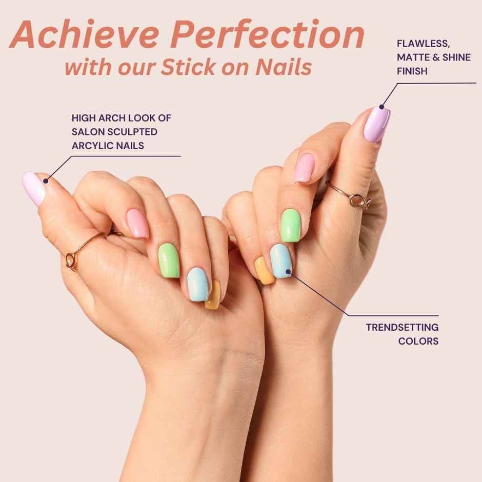 Sanfe Instant Stick On Nails - Purple Chrome