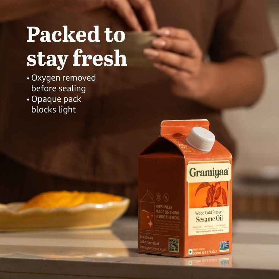 Gramiyaa Sesame Gingelly (Til) Wood Cold Pressed Oil